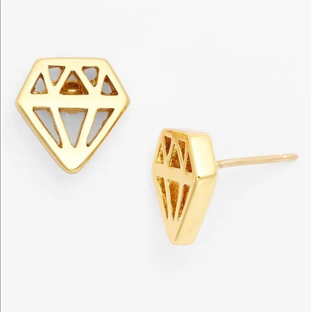 Kate Spade Kiss A Prince Diamond Shapes Studs